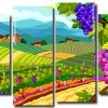 Grapes Farm panels paint by numbers