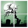 Graveyard Silhouette panels paint by numbers