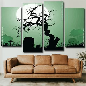 Graveyard Silhouette panel paint by numbers