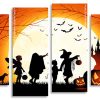 Halloween Celebration Silhouette panels paint by numbers