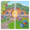 Hobbit Hole Garden panels paint by numbers