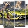 Lamborghini Car Panels paint by numbers