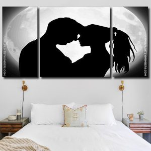 Lovely Couple Silhouette Panels paint by numbers