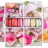 Macarons And Flowers Panels paint by numbers