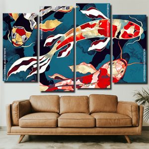 Metallic Koi Fish panels paint by numbers