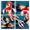 Metallic Koi Fish Panels paint by numbers