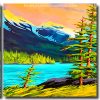 Mountains Landscape panels paint by numbers