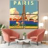 Paris City Poster panels paint by numbers