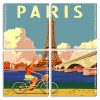 Paris City Poster panels paint by numbers