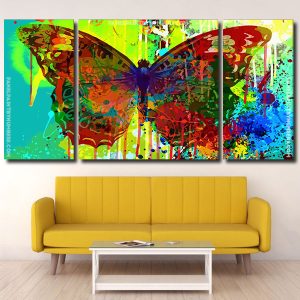 Splatter Colorful Butterfly panels paint by numbers