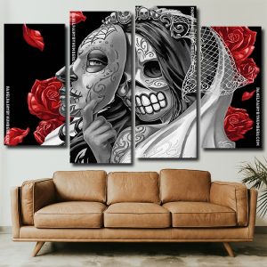 Sugar Skull Bride panels paint by numbers