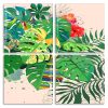 Tropical Leaves panels paint by numbers