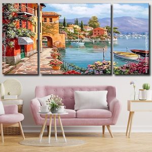 Venice Villa Seaside panel paint by numbers