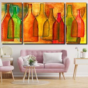 Vintage Colored Bottles panel paint by numbers