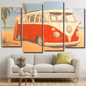 Vintage VW Bus Branden panels paint by numbers