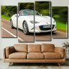 White Mx5 Car panels paint by numbers