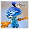 Blue Jay Bird panels paint by numbers