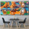 Cats Water Refletion panel paint by numbers