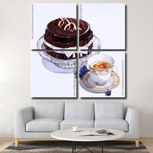 Choclate Cake With Coffee panels paint by numbers