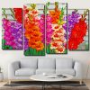 Colorful Gladiolus Flowers panels paint by numbers