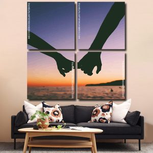 Couple Holding Hands panel paint by numbers