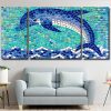 Dolphin Mosaic panel paint by numbers