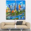 Edmonton Skyline panels paint by numbers