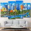 Edmonton Skyline panels paint by nulmbers