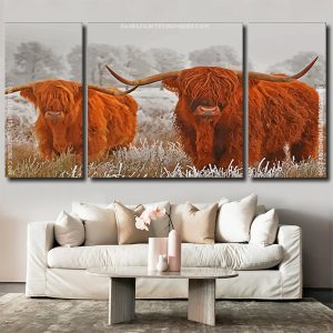 Highland Cows panels paint by numbers