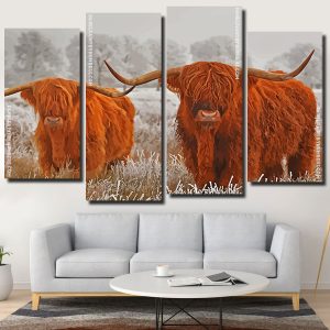 Highland Cows panels paint by numbers