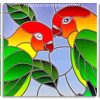 Love Birds Stained Glass paint by numbers