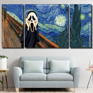 Starry Night Halloween panels paint by numbers