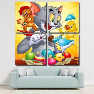 Tom And Jerry Cartoon panels paint by numbers paint by numbers