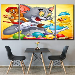 Tom And Jerry Cartoon panels paint by numbers