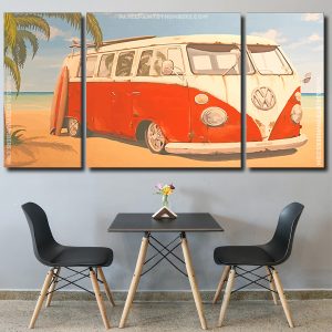 Vintage VW Bus Branden panels paint by numbers