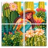 Woman Taking Care Of Her Plants paint by numbers