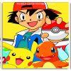 Gha Ash Ketchum Pokemon Panel paint by numbers