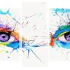 Rainbow Splatter Eyes Panel paint by numbers