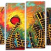 Abstract Buildings Panels paint by numbers