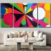 Abstract Colorful Circles panels paint by numbers