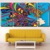 Abstract Colorful Head panels paint by numbers