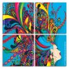 Abstract Colorful Head Panels paint by numbers