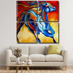 Abstract Colorful Horse Panels paint by numbers