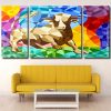 Abstract Cubism Bull Panels paint by numbers