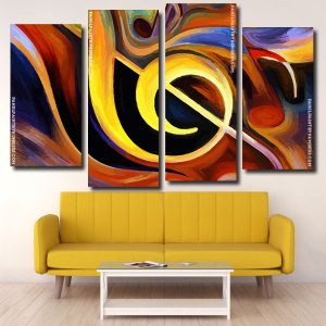 Abstract Music Note Panel Paint By Numbers