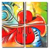 Abstract Musical Instruments panels paint by numbers