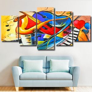 Abstract Musical Instruments Panels paint by numbers