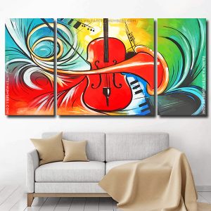 Abstract Musical Instruments panels paint by number