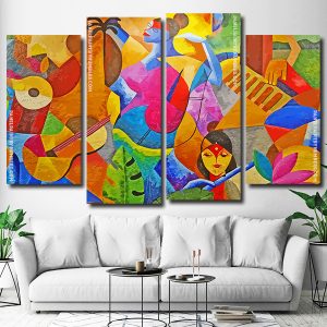 Abstract Musicians panels paint by numbers