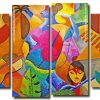 Abstract Musicians panels paint by numbers